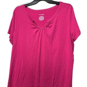 St. John's Bay Magenta V-Neck Blouse